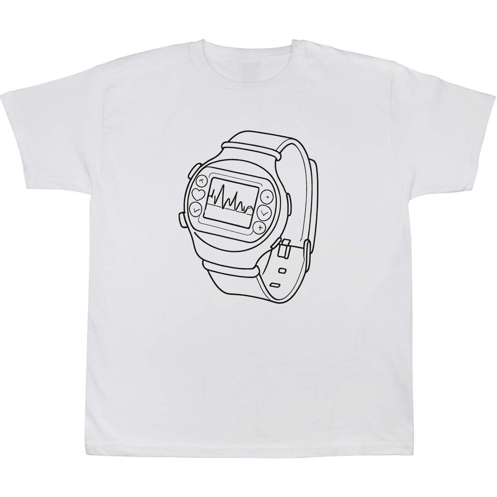 9-11 Years 'Smart Watch Monitor' Children's / Kid's T-Shirt (White) (TS00382602)