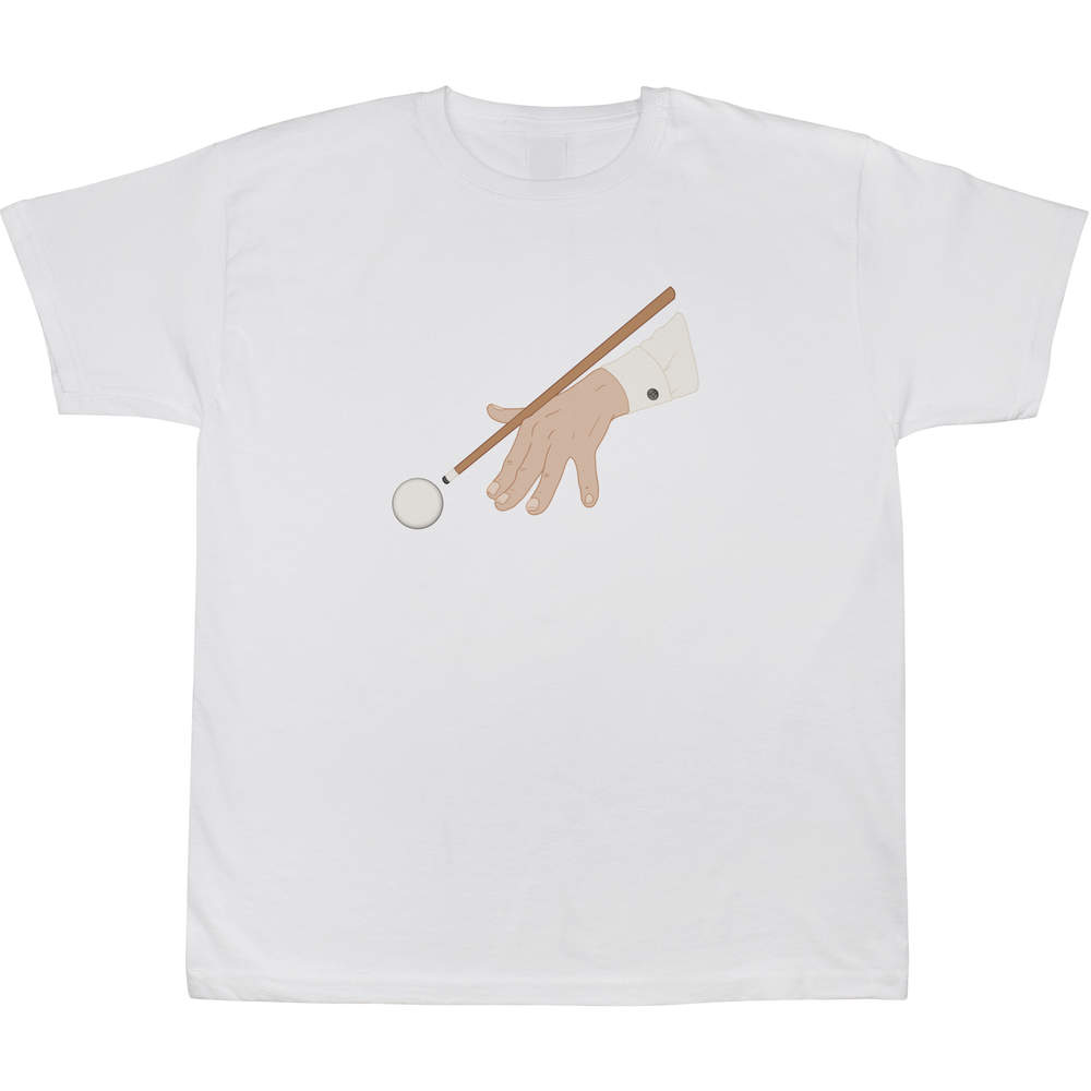'Snooker Player Hand' Kids T-Shirt - White, 9-11 Years - Graphic Tee, 100% Cotton Short Sleeve Top for Boys and Girls (TS00496269)