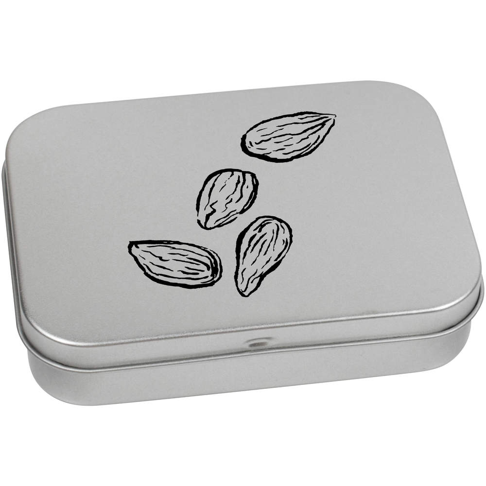 110mm 'Almond Nuts' Metal Hinged Tin / Storage Box (TT00037759)