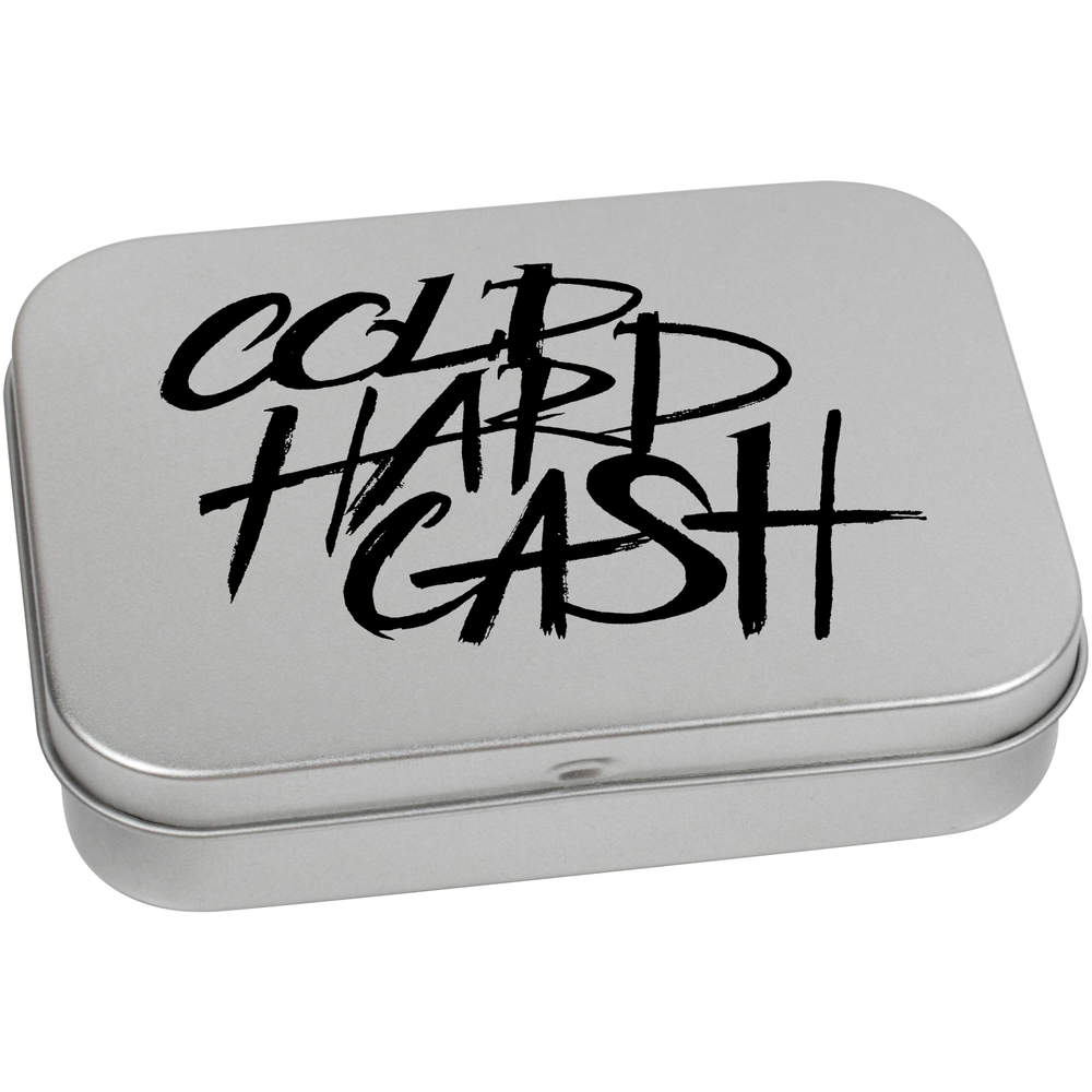 110mm 'Cold Hard Cash' Metal Hinged Tin / Storage Box (TT00073083)
