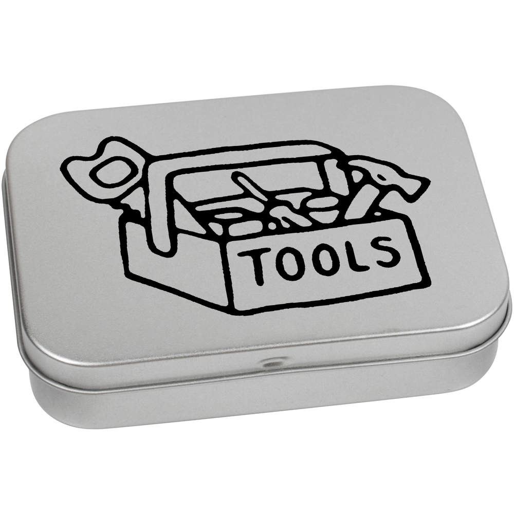 110mm 'Tool Box' Metal Hinged Tin / Storage Box (TT00076479)