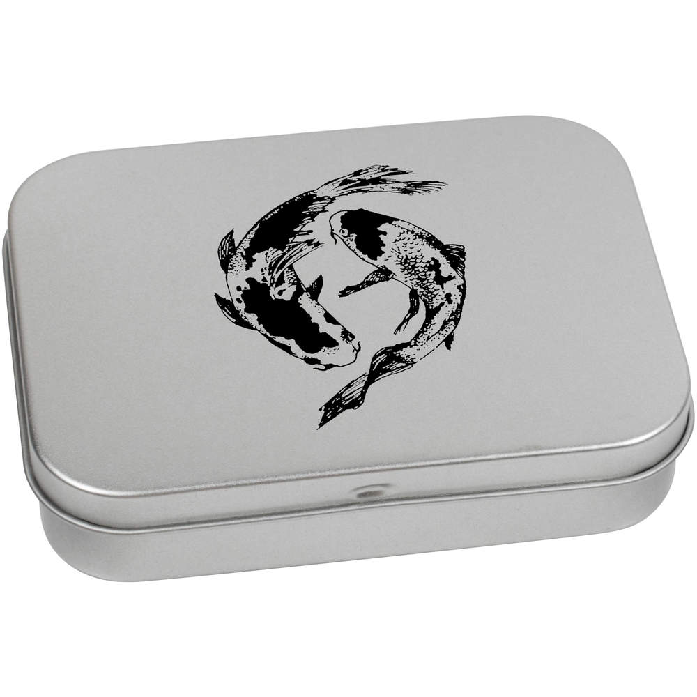 110mm 'Koi Carp' Metal Hinged Tin / Storage Box (TT00093266)