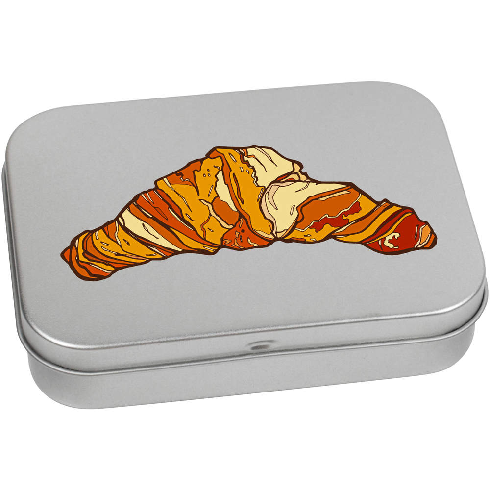 110mm 'Croissant' Metal Hinged Tin / Storage Box (TT00110941)