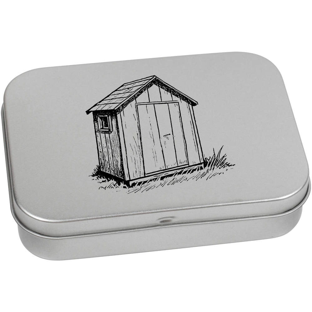 110mm 'Tool Shed' Metal Hinged Tin / Storage Box (TT00248428)
