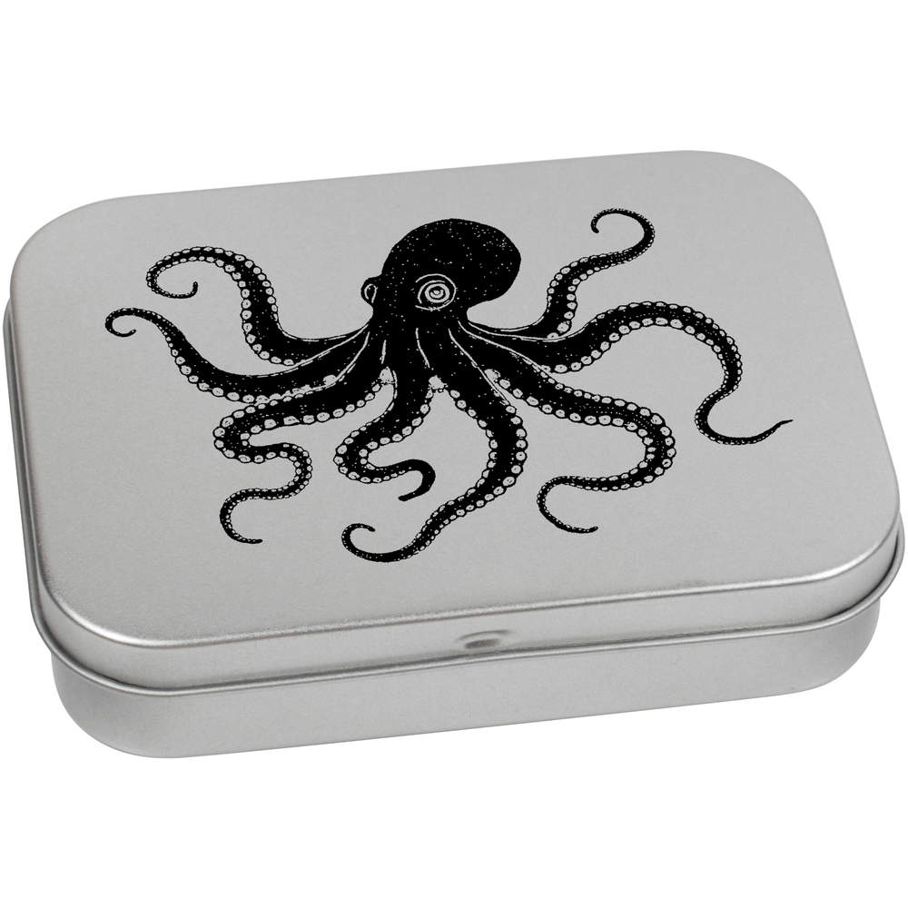 'Happy Octopus ' Metal Hinged Tin / Storage Box (TT051089) - Picture 10 of 21