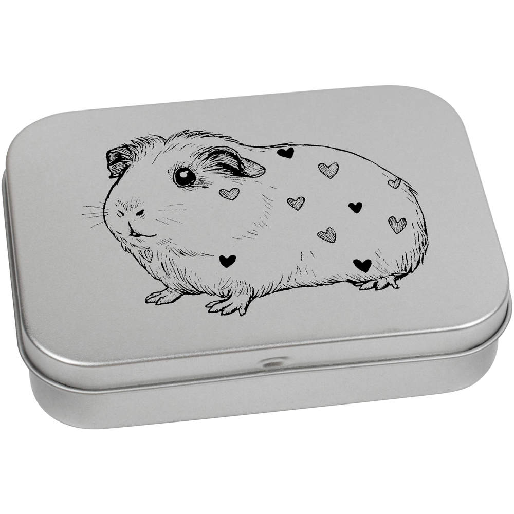 'Cute Guinea Pig Side View' Metal Hinged Tin / Storage Box (TT054511) - Picture 10 of 21