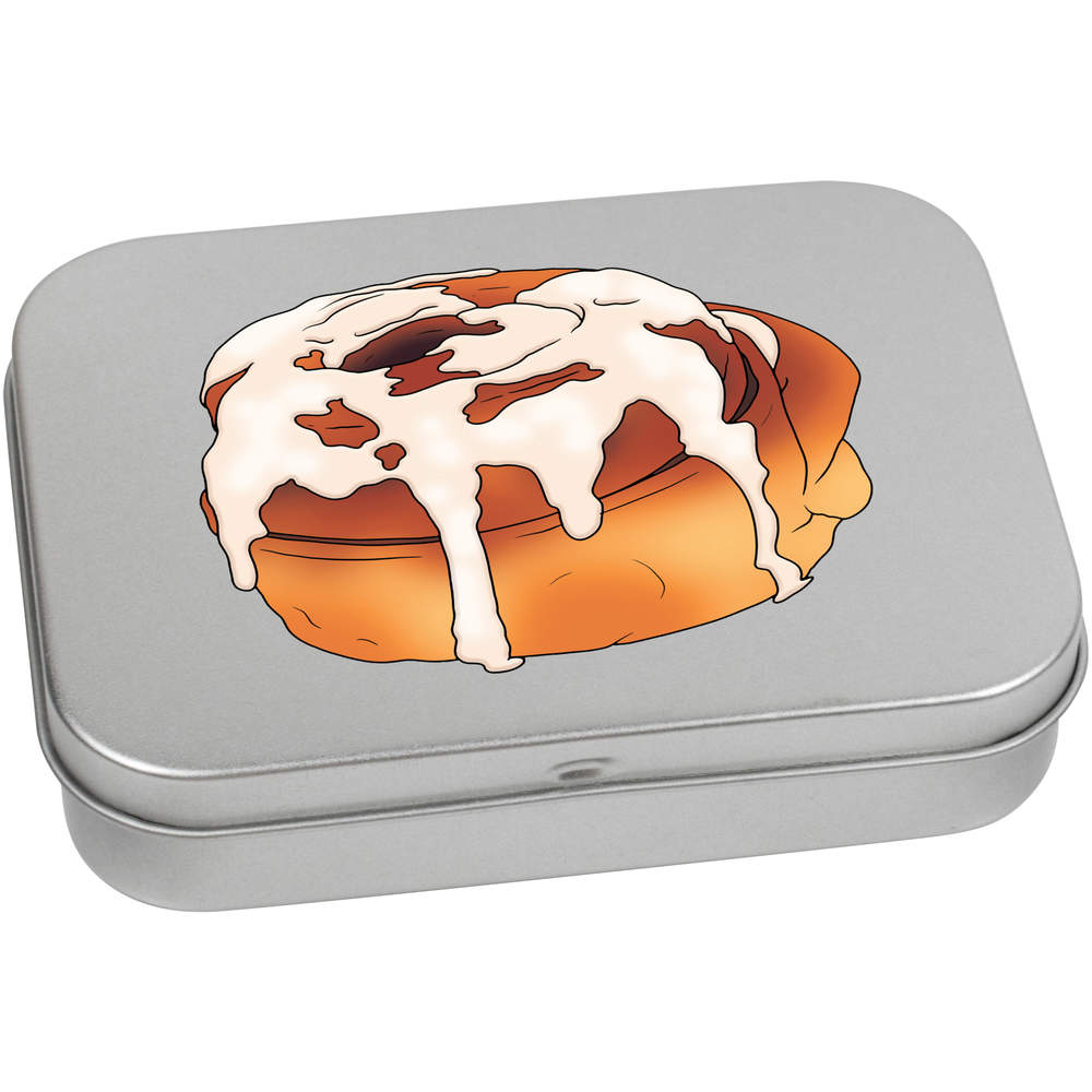 110mm 'Iced Cinnamon Bun' Metal Hinged Tin / Storage Box (TT00283153)