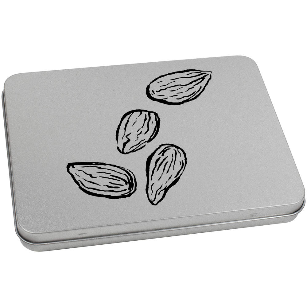 170mm 'Almond Nuts' Metal Hinged Tin / Storage Box (TT00037760)