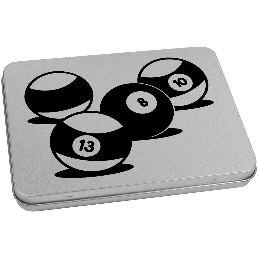 'Pool Balls' Metal Hinged Tin / Storage Box (TT016873) - Picture 13 of 21
