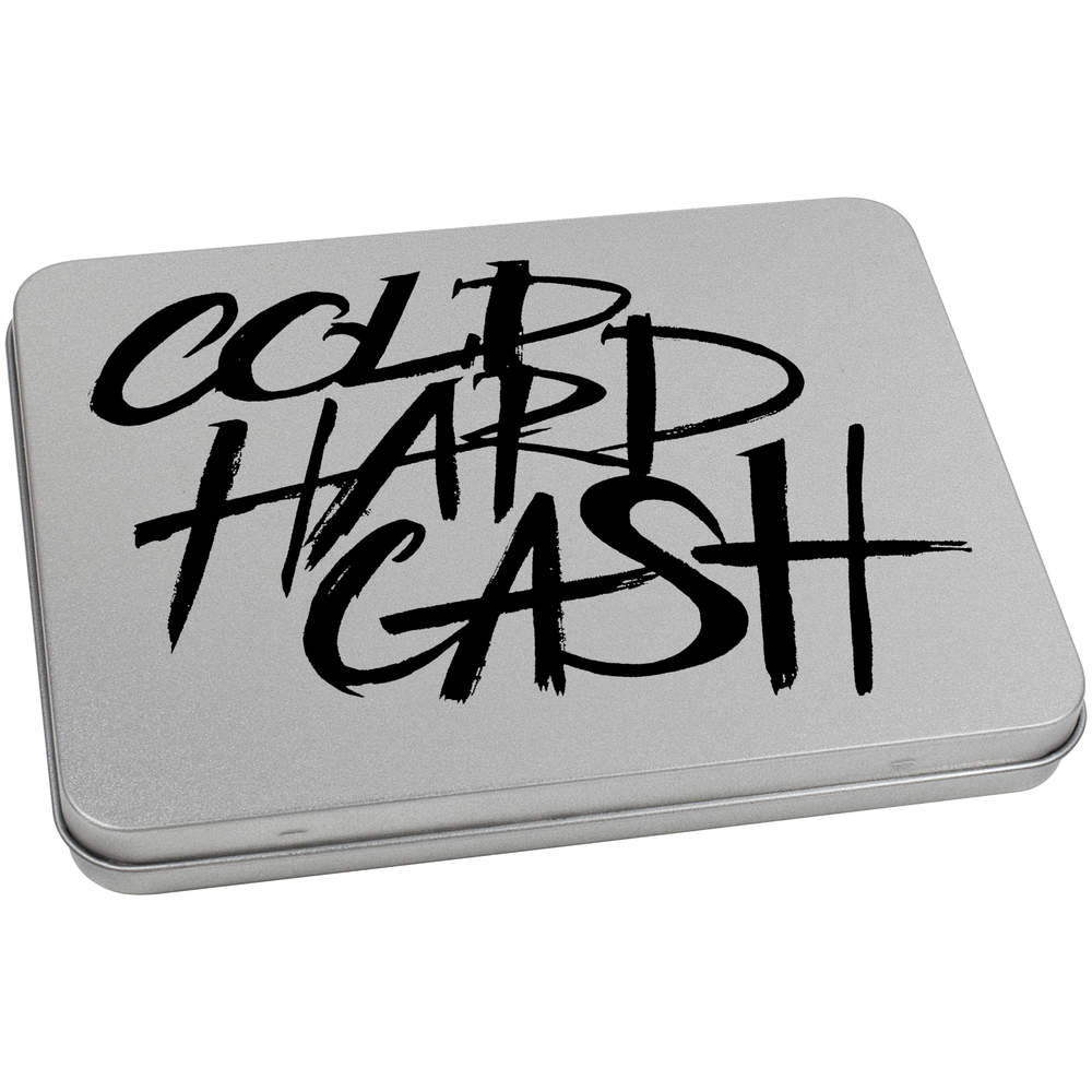 170mm 'Cold Hard Cash' Metal Hinged Tin / Storage Box (TT00073084)