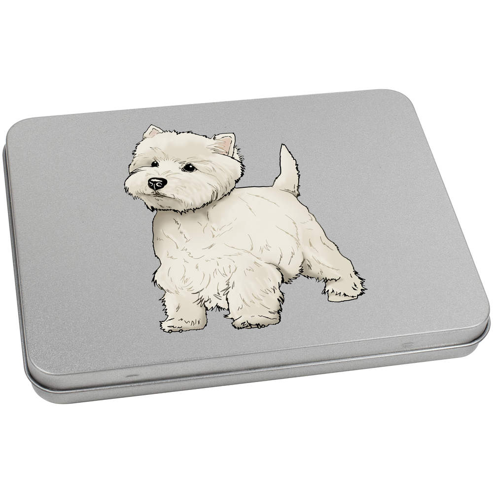 'Westie Dog' Metal Hinged Tin / Storage Box (TT029911)