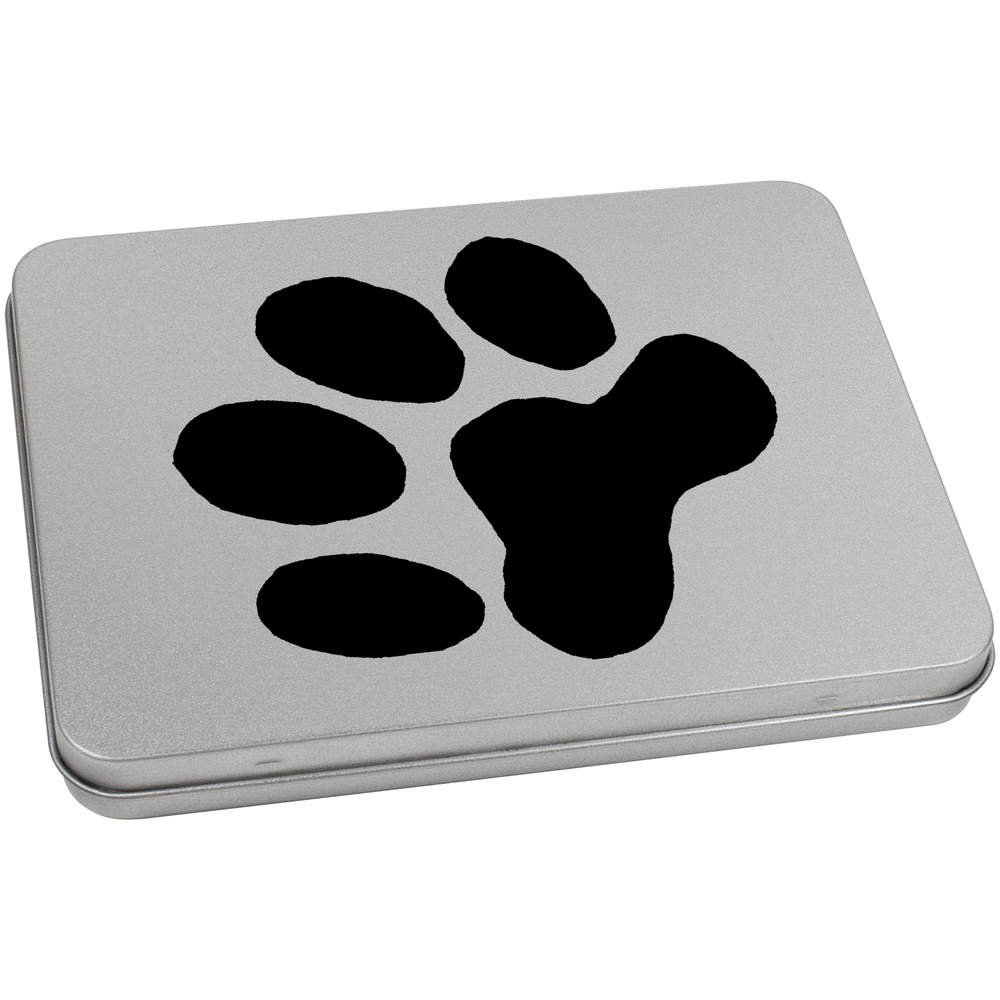 170mm 'Pawprint' Metal Hinged Tin / Storage Box (TT00173026)