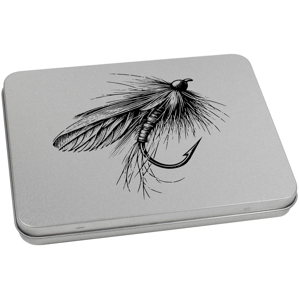 'Fishing Fly' Metal Hinged Tin / Storage Box (TT047591) - Picture 13 of 21