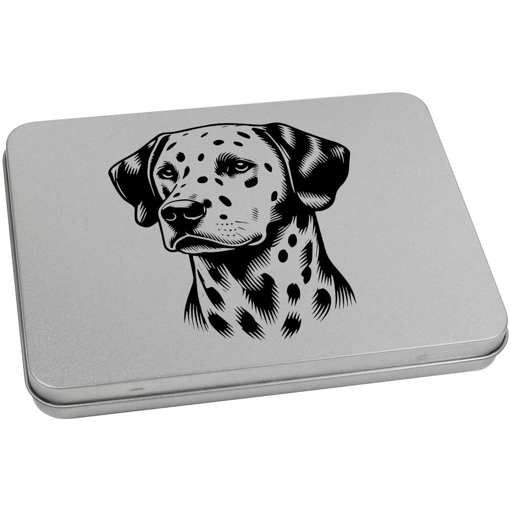 170mm 'Dalmatian' Metal Hinged Tin / Storage Box (TT00250286)