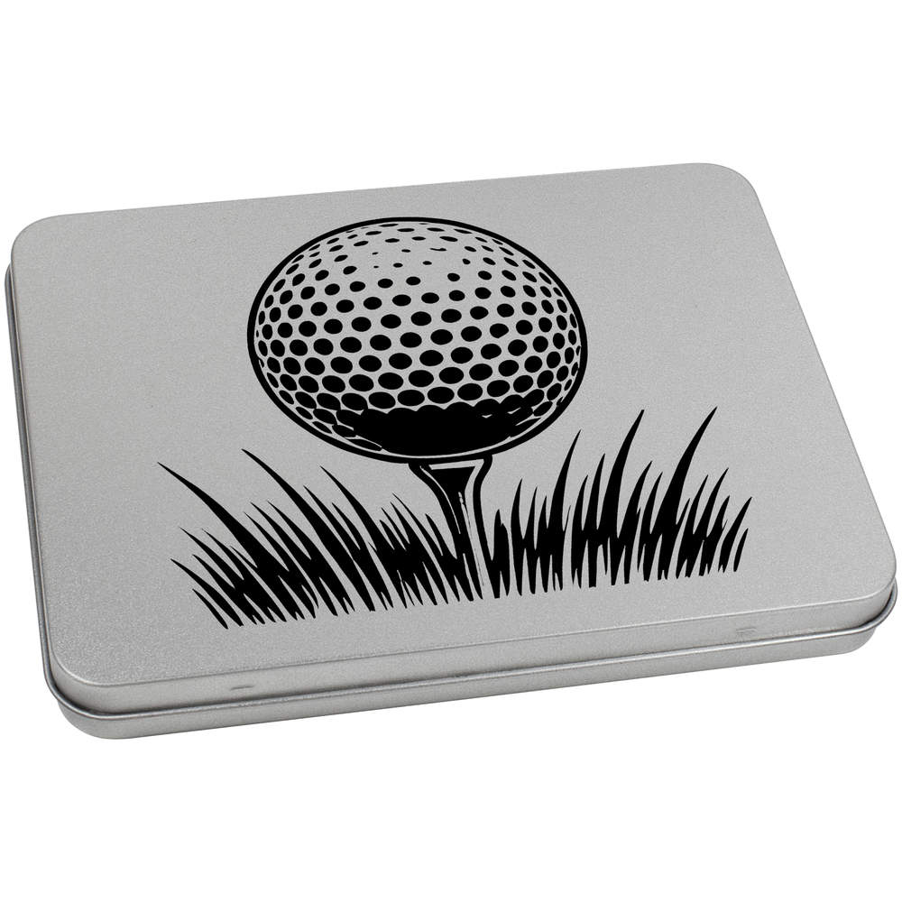 Metall-Scharnierdose / Aufbewahrungsbox "Golfball auf Tee" (TT052645) - Bild 9 von 14