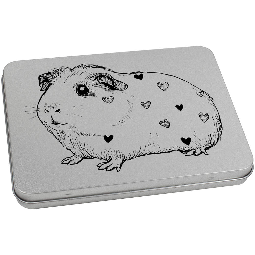 'Cute Guinea Pig Side View' Metal Hinged Tin / Storage Box (TT054511) - Picture 13 of 21