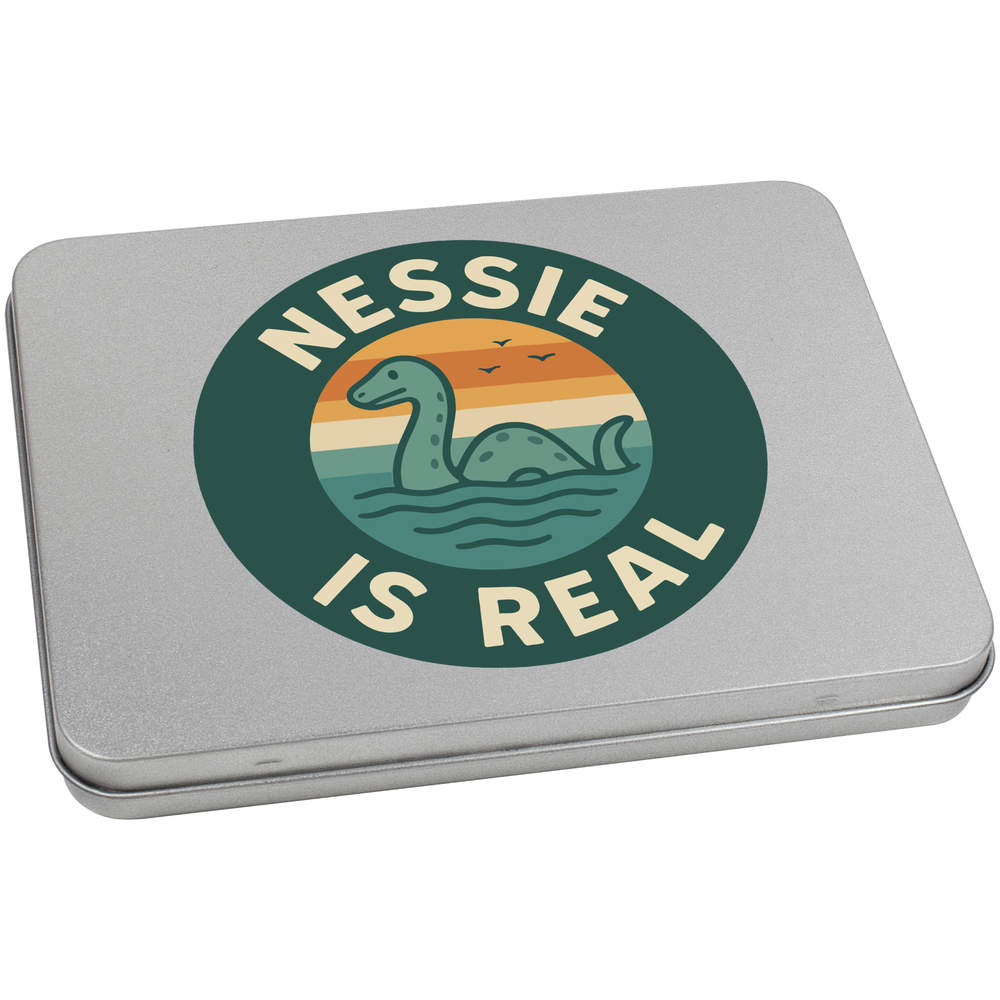Caja de almacenamiento/estaño con bisagras de metal 'Nessie Is Real' (TT056720) - Imagen 13 de 21