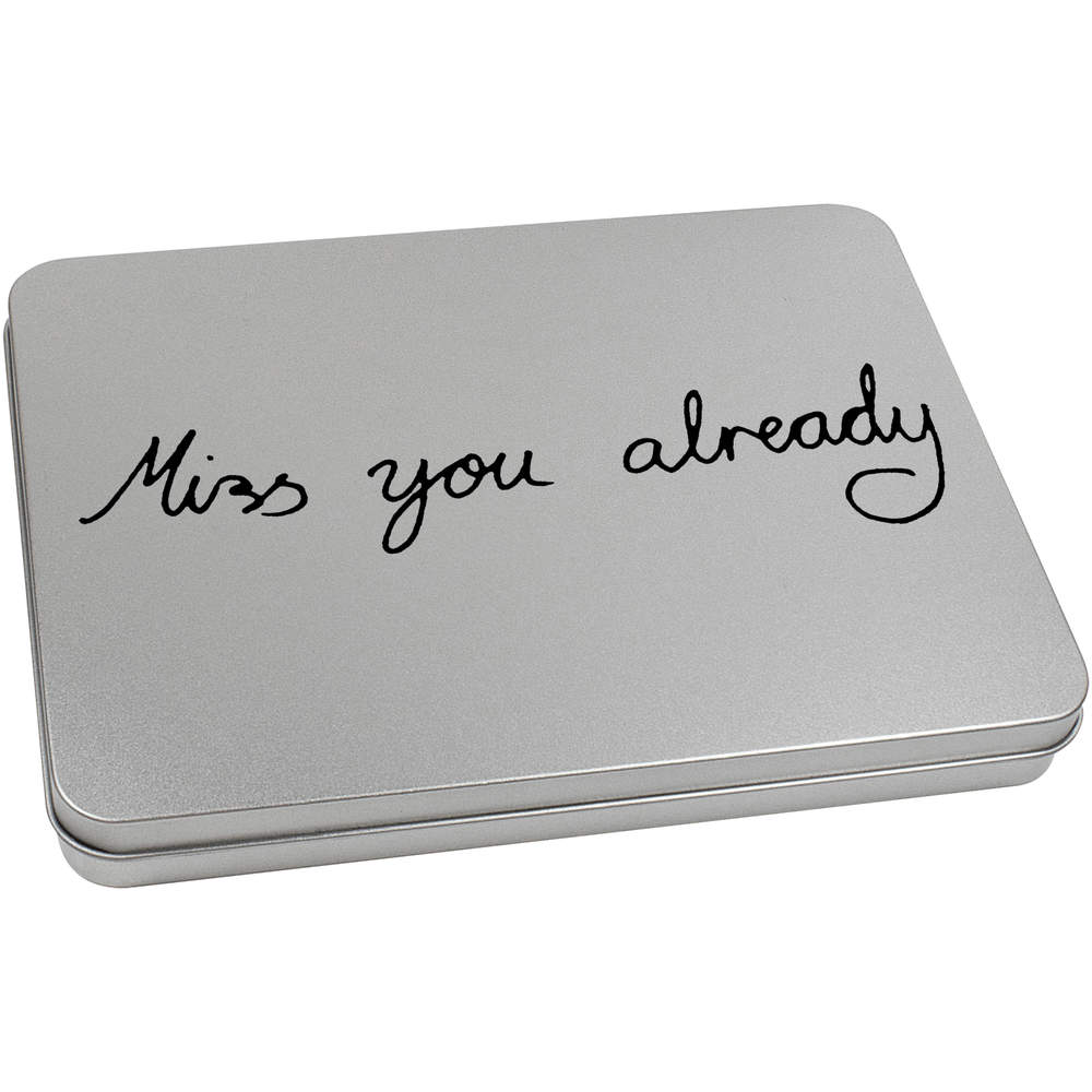 220mm 'Miss You Already' Metal Hinged Tin / Storage Box (TT00120225)