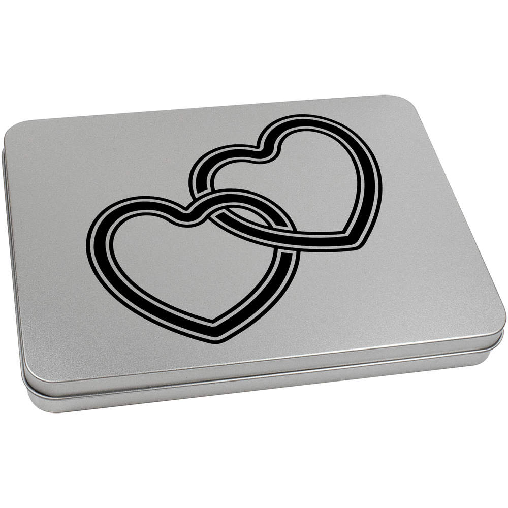 'Heart Paw Print' Metal Hinged Tin Storage Box TT022665 