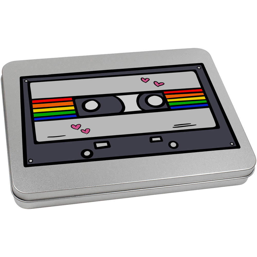 220mm 'Cassette Tape' Metal Hinged Tin / Storage Box (TT00153871)