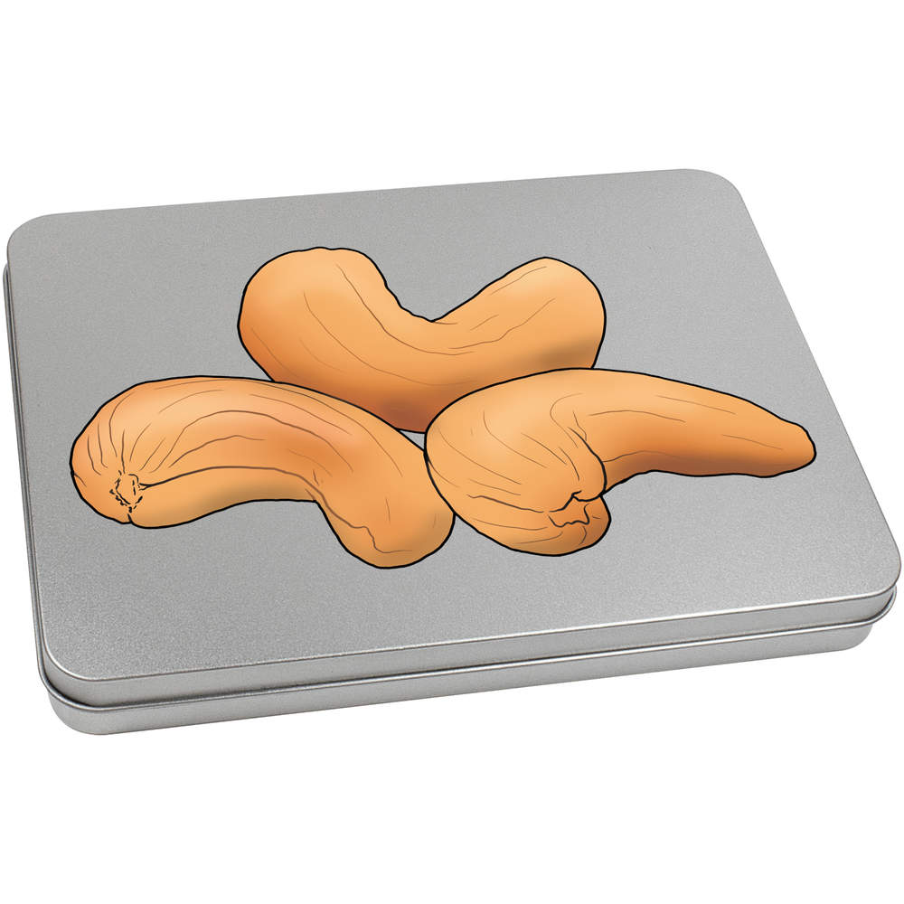 220mm 'Cashew Nuts' Metal Hinged Tin / Storage Box (TT00203064)