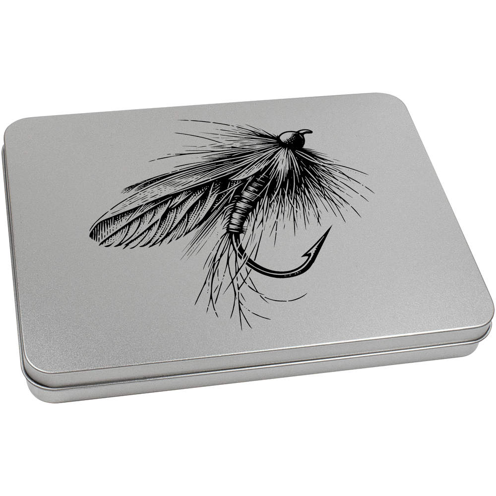 'Fishing Fly' Metal Hinged Tin / Storage Box (TT047591) - Picture 16 of 21