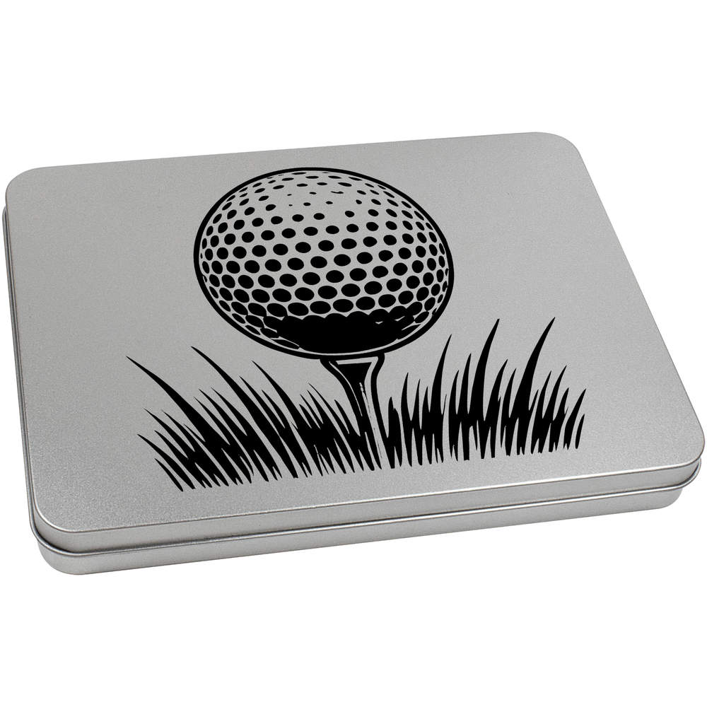 Metall-Scharnierdose / Aufbewahrungsbox "Golfball auf Tee" (TT052645) - Bild 11 von 14