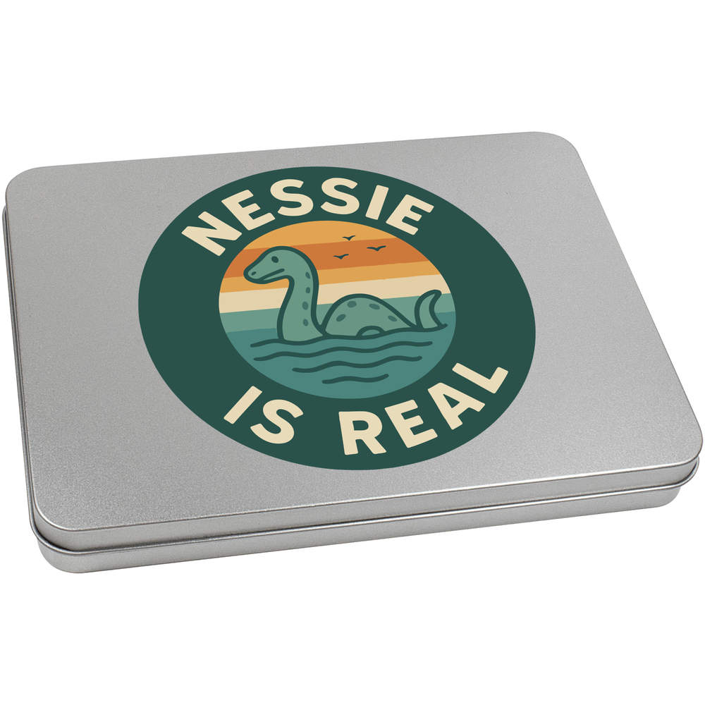 Caja de almacenamiento/estaño con bisagras de metal 'Nessie Is Real' (TT056720) - Imagen 16 de 21