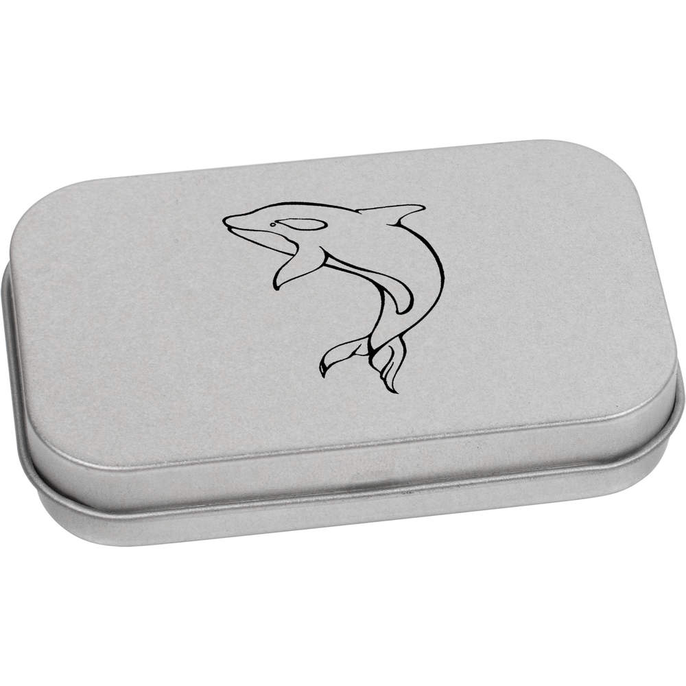'Orca' Metal Hinged Tin / Storage Box (TT000565)