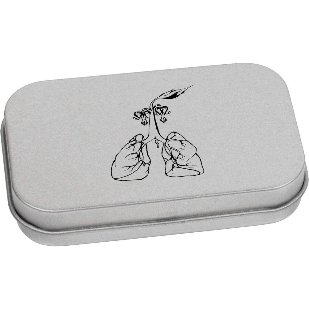 'Lung & Roots' Metal Hinged Tin / Storage Box (TT009405)