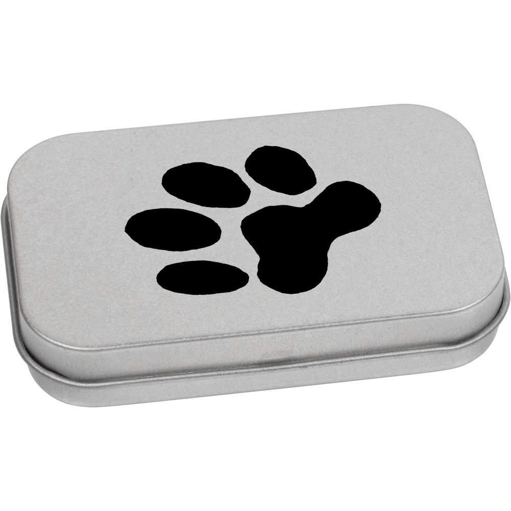 'Pawprint' Metal Hinged Tin / Storage Box (TT010101)