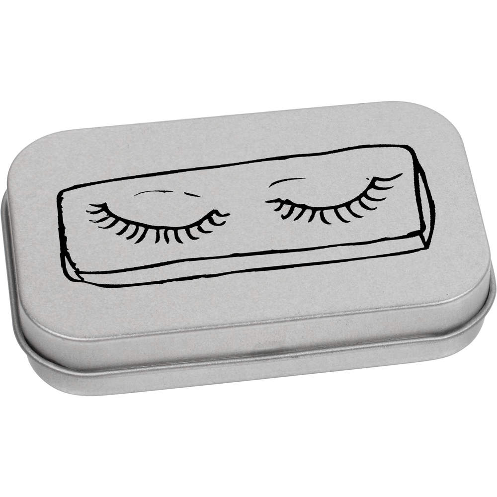 'False Eyelashes' Metal Hinged Tin / Storage Box (TT016065)