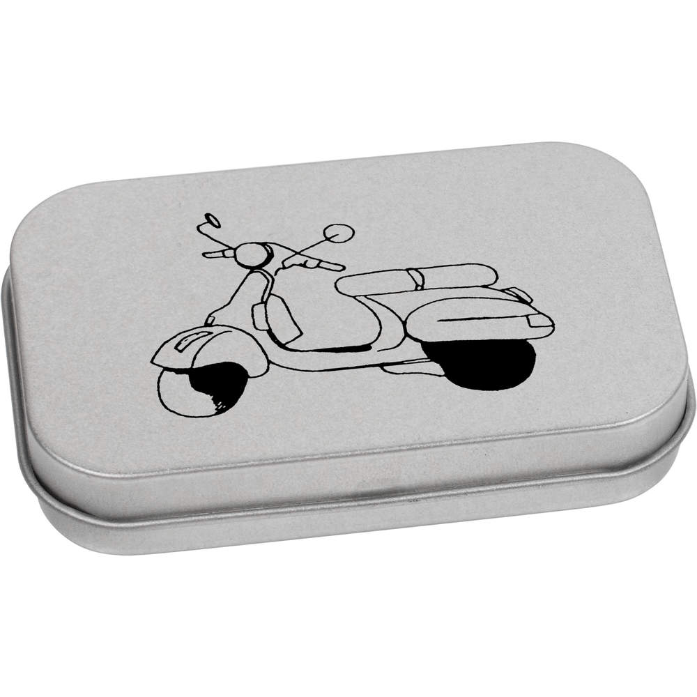 'Moped Scooter' Metal Hinged Tin / Storage Box (TT017429)