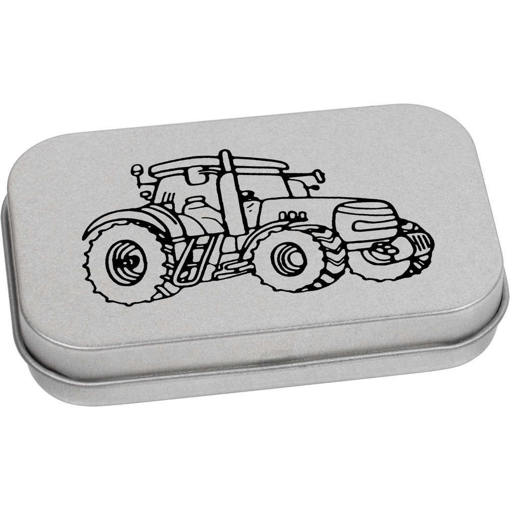 'Farm Tractor' Metal Hinged Tin / Storage Box (TT018391)