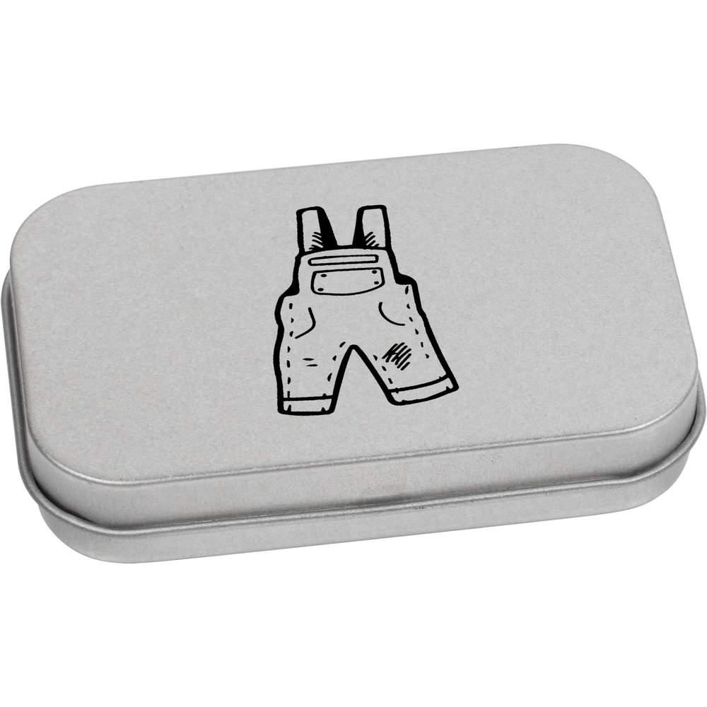 'Dungarees' Metal Hinged Tin / Storage Box (TT018882)