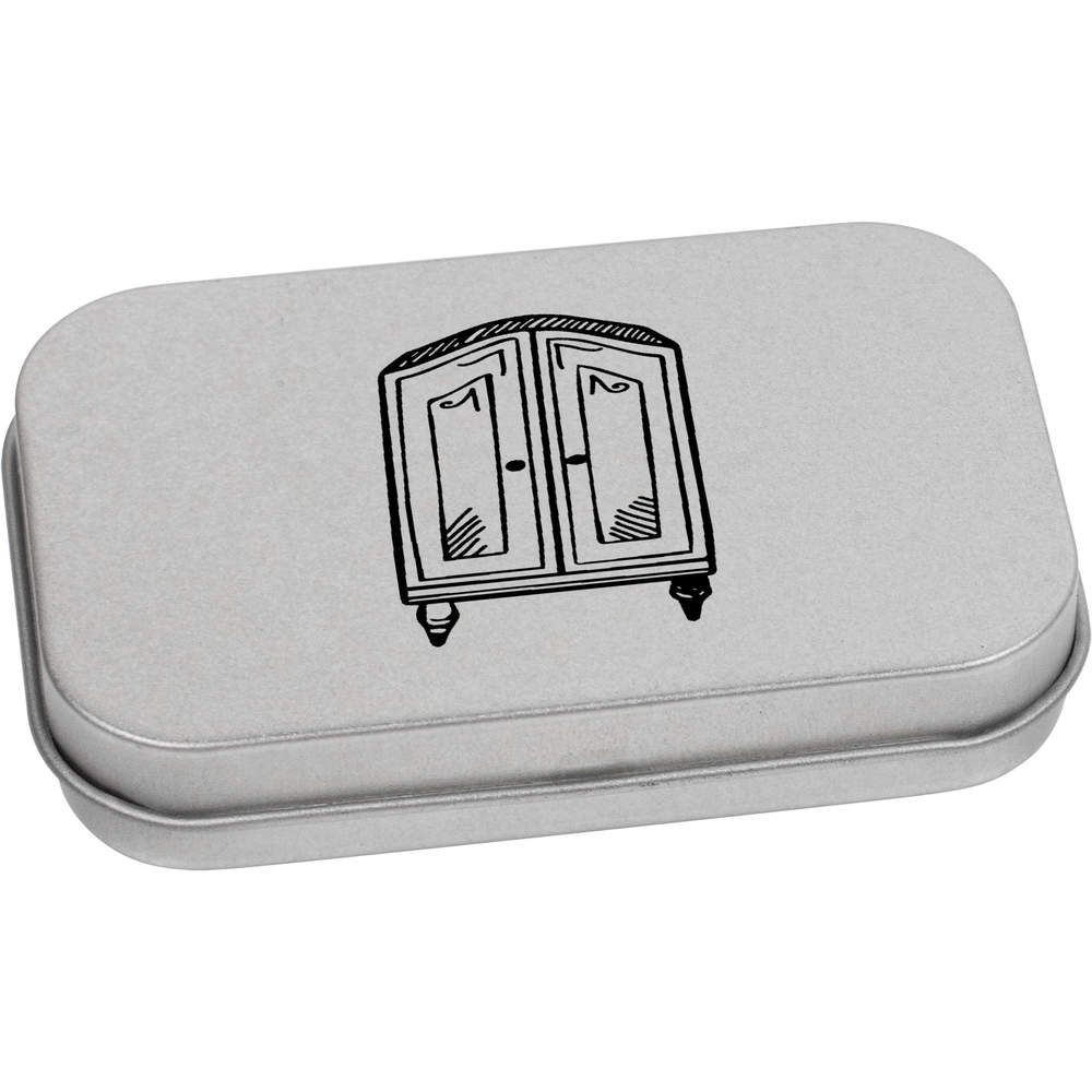 'Fancy Wardrobe' Metal Hinged Tin / Storage Box (TT018896)