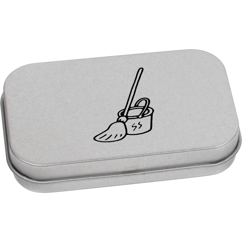 80mm 'Mop & Bucket' Metal Hinged Tin / Storage Box (TT00085954)