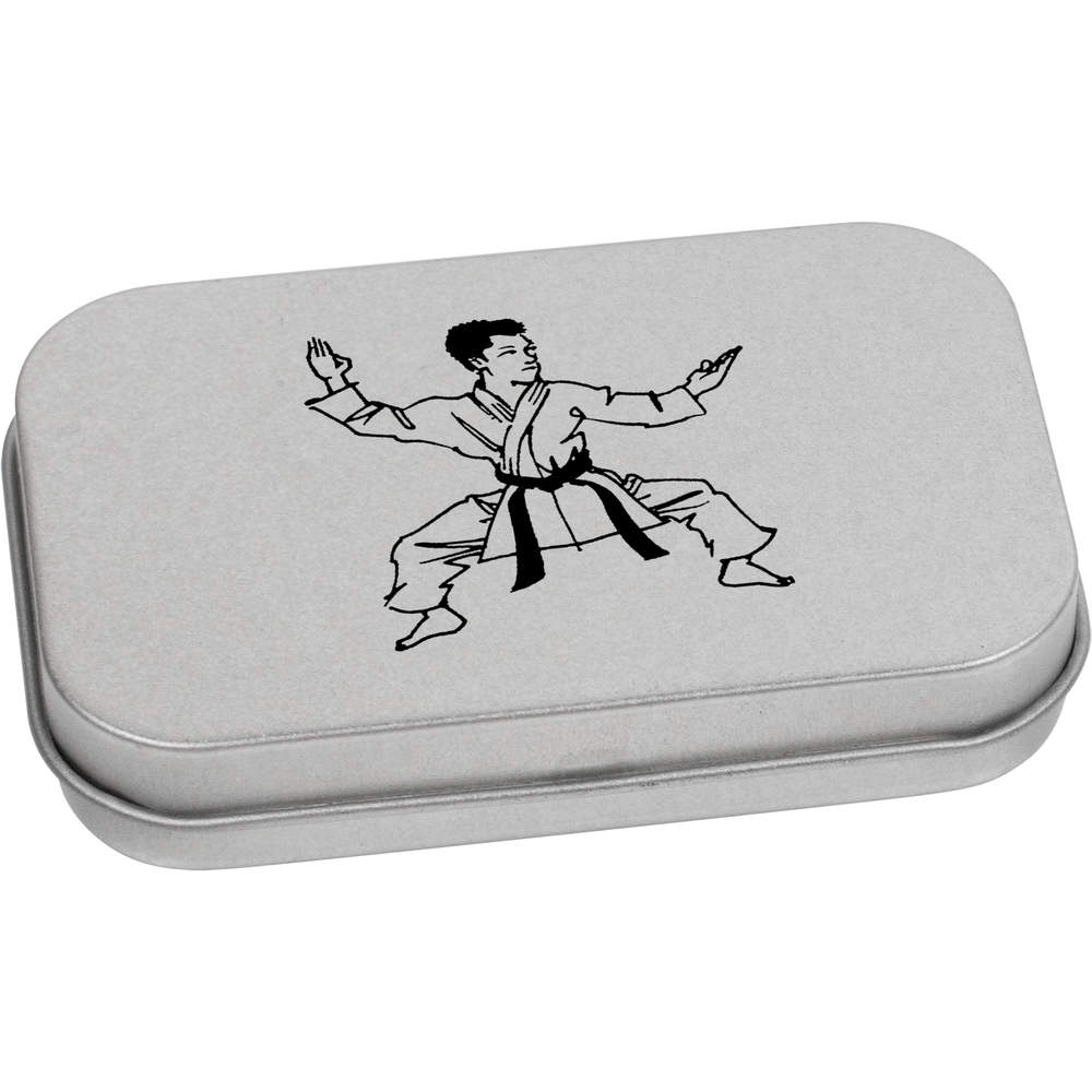 'Karate Man' Metal Hinged Tin / Storage Box (TT022216)