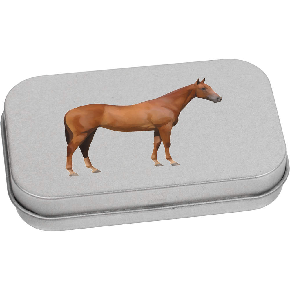 'Horse' Storage / Stationery Tin - Metal Hinged Keepsake Box for Stationery, Crafts, Sweets and Gifts (TT022958)