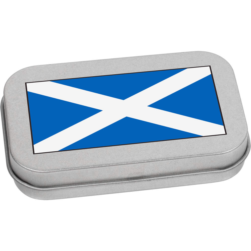 'Scottish Flag' Metal Hinged Tin / Storage Box (TT023059)