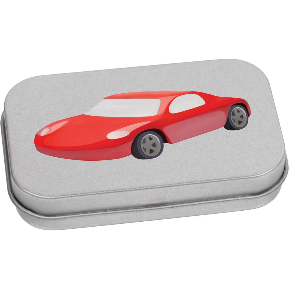 'Red Sports Car' Metal Hinged Tin / Storage Box (TT023639)