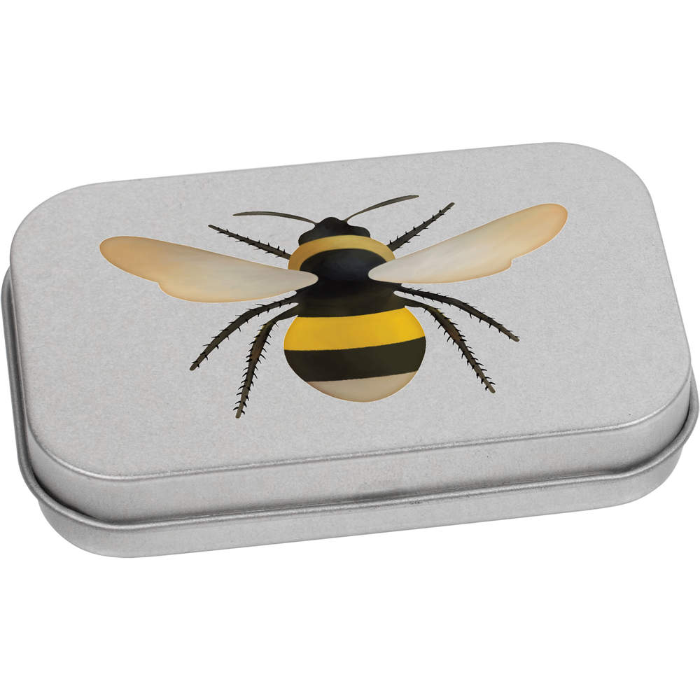 'Bee' Storage / Stationery Tin - Metal Hinged Keepsake Box for Stationery, Crafts, Sweets and Gifts (TT023782)