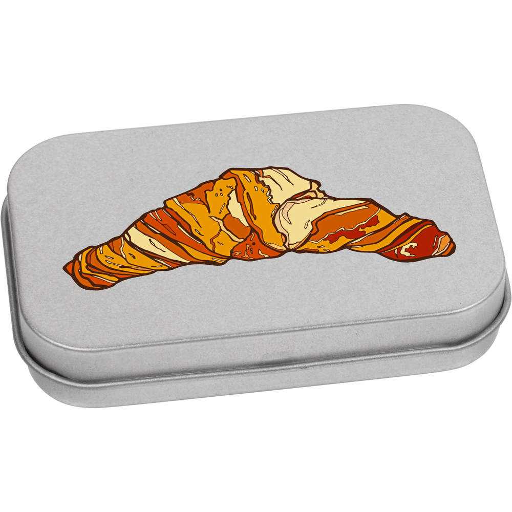 80mm 'Croissant' Metal Hinged Tin / Storage Box (TT00110939)
