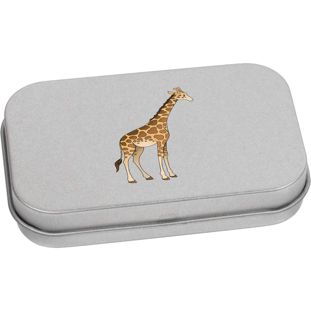'Giraffe' Metal Hinged Storage Tin - 80mm x 50mm - Keepsake Box for Stationery, Crafts, Sweets and Small Gifts (TT00114126)