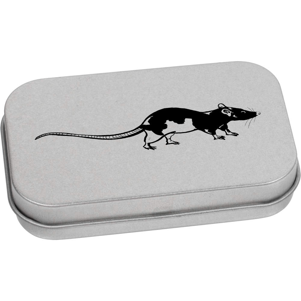 'Rat' Storage / Stationery Tin - Metal Hinged Keepsake Box for Stationery, Crafts, Sweets and Gifts (TT025382)