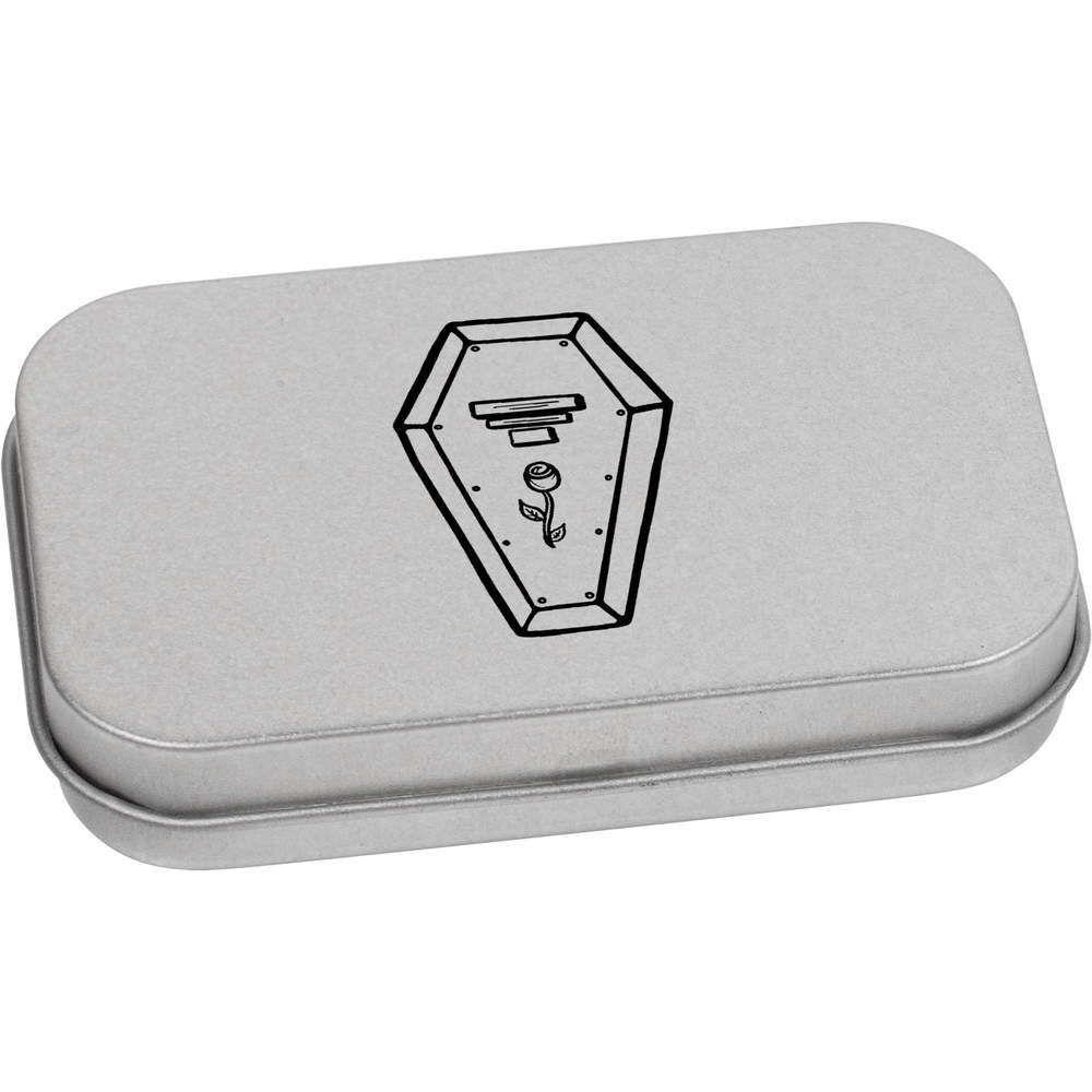 'Coffin' Metal Hinged Tin / Storage Box (TT027529)