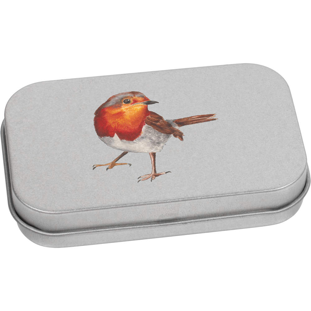 'Robin' Metal Hinged Tin / Storage Box (TT027919)