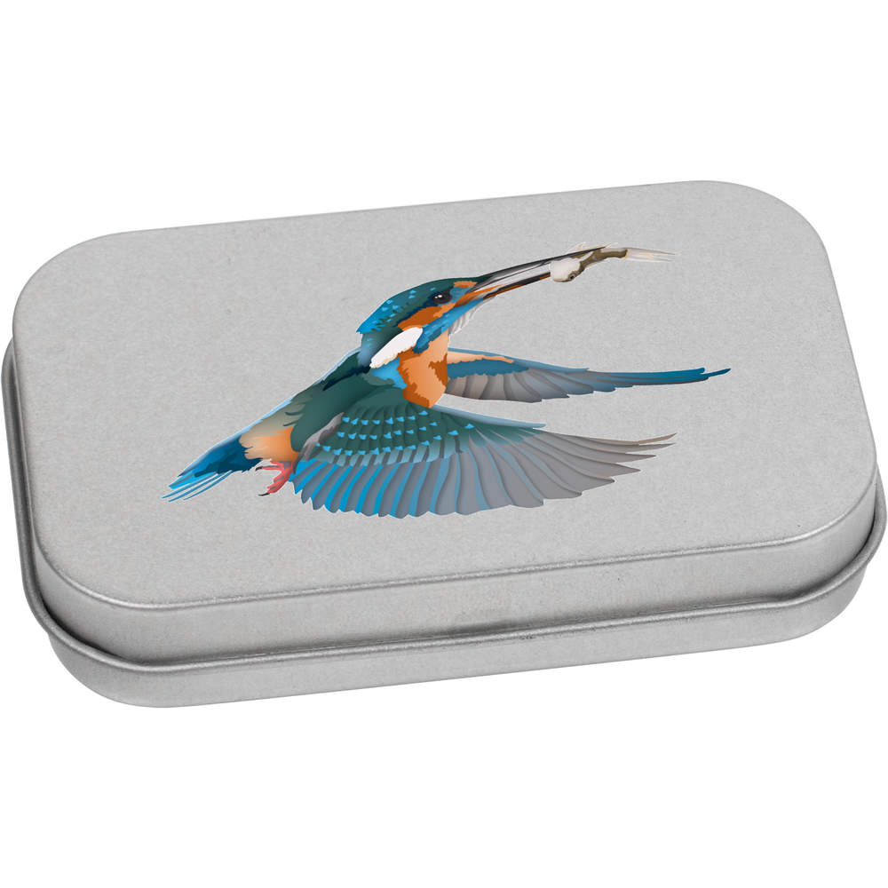 'Kingfisher' Metal Hinged Tin / Storage Box (TT030413)