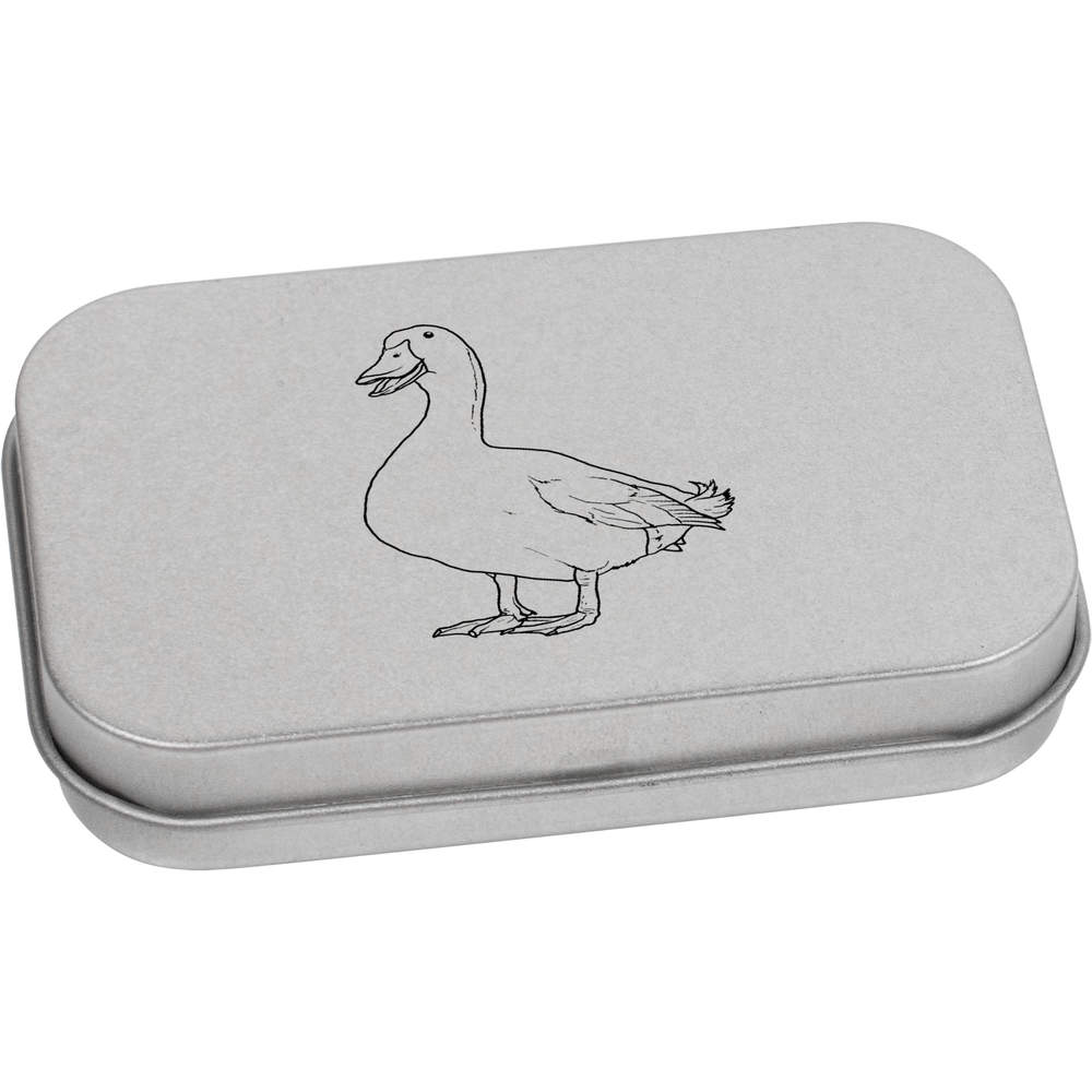 'Happy Duck' Metal Hinged Tin / Storage Box (TT030469)