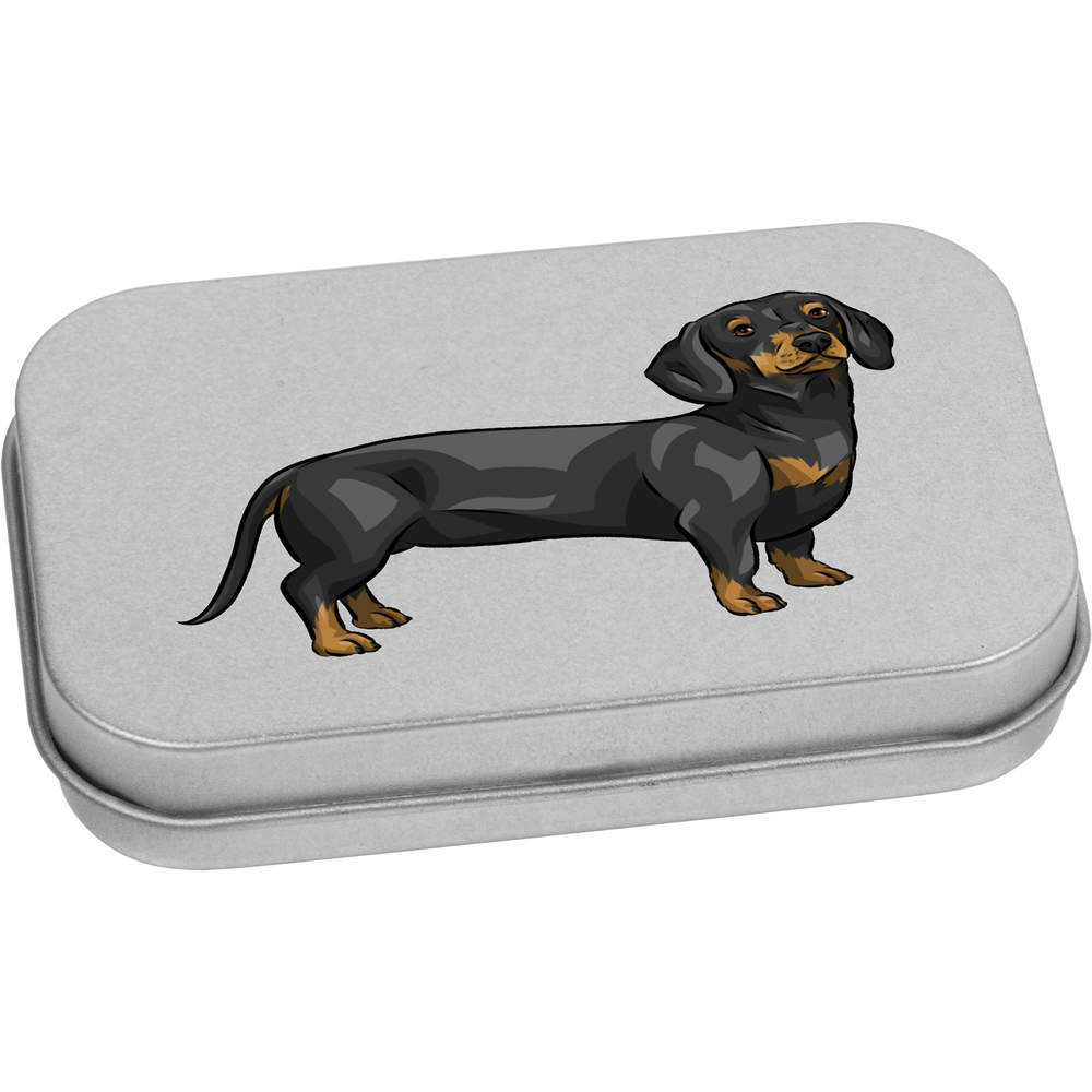 'Dachshund' Storage / Stationery Tin - Metal Hinged Keepsake Box for Stationery, Crafts, Sweets and Gifts (TT031430)
